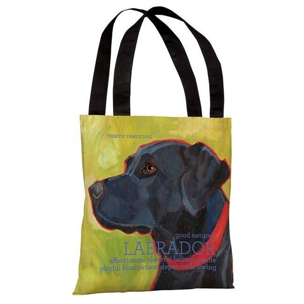 One Bella Casa One Bella Casa 70151TT18P 18 in. Labrador 1 Polyester Tote Bag by Ursula Dodge 70151TT18P